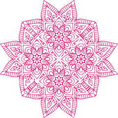 Beautiful flower art and mandala vector design