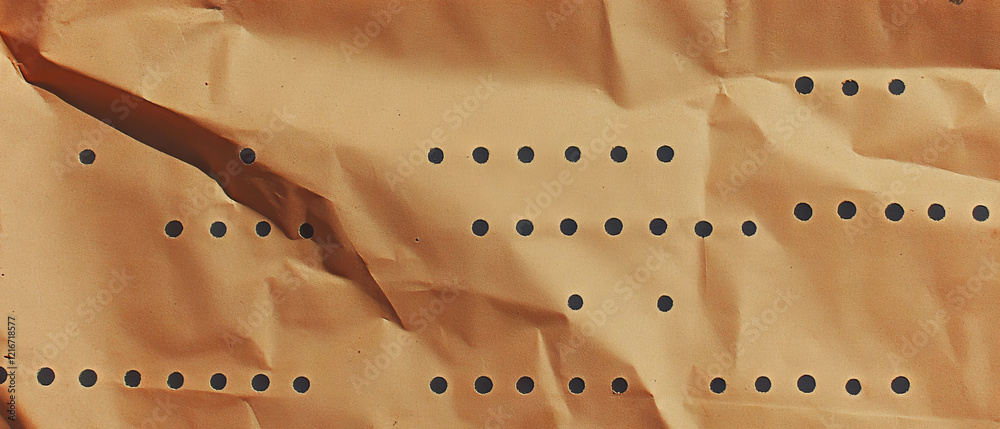 Poster Kraft paper texture featuring a dotted pattern with uniform distribution and small dots