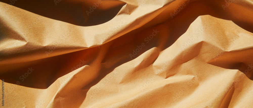 Aufkleber Texture of Kraft paper with matte finish displaying subtle natural patterns and folds