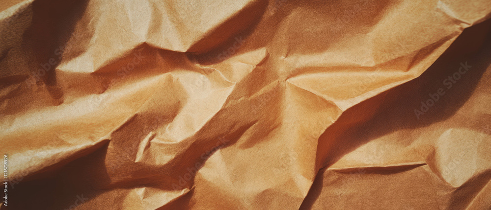 Poster kraft paper texture with a matte finish showcasing natural and crumpled design