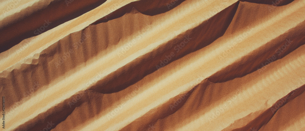 Poster Ribbed texture of Kraft paper showcasing unique parallel patterns and tactile surface qualities