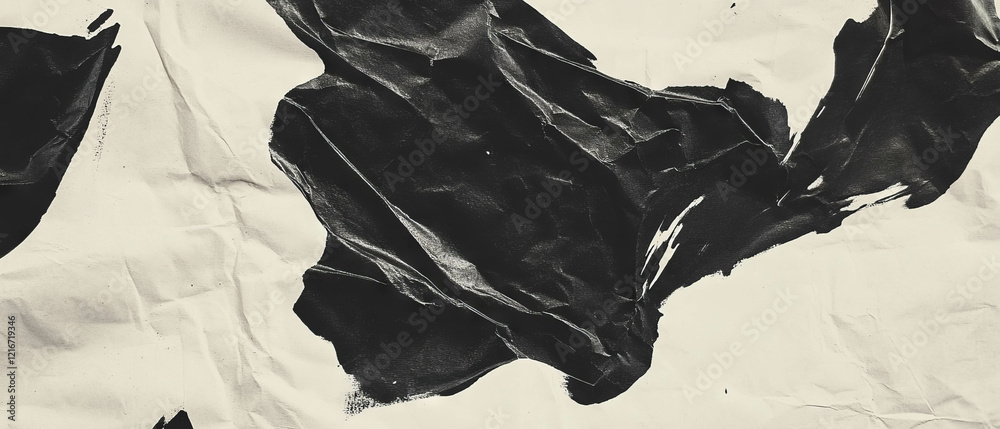 Poster intricate texture of kraft paper showcasing unique ink smudges and artistic marks