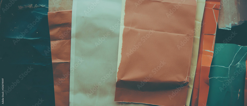 Poster kraft paper with vibrant patterns and textures for creative projects and crafts