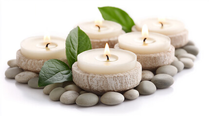  spa serenity border, isolated on white background