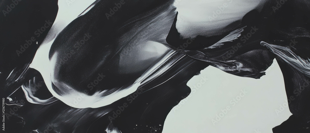 Poster Layered ink patterns with overlapping shapes create a dynamic visual experience