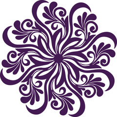 Beautiful flower art and mandala vector design