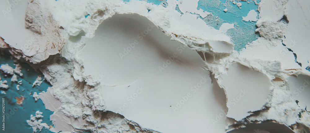 Aufkleber exploring the detailed texture of wet paper pulp on a colorful surface