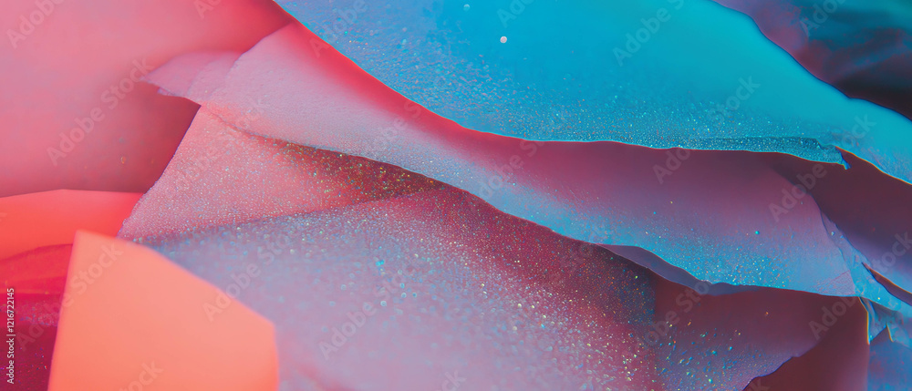 Poster glittering paper texture with vibrant colors and sparkling effects for artistic inspirations