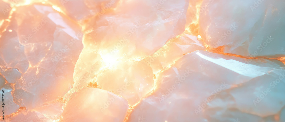 Poster polished quartz with a smooth, glossy surface displaying beautiful textures and reflections