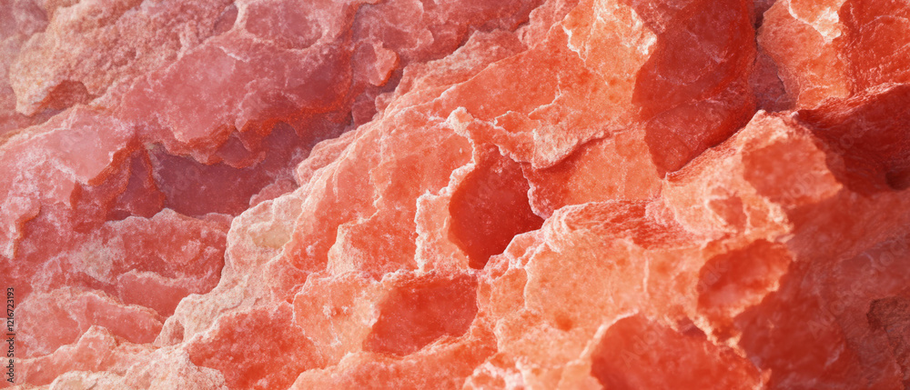 Poster Natural quartz rock with a rough, uneven texture showcasing a matte finish in close-up view