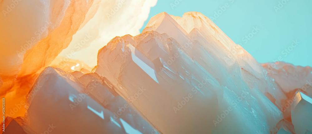 Aufkleber Exploring the intricate textures and formations of quartz used in electronics