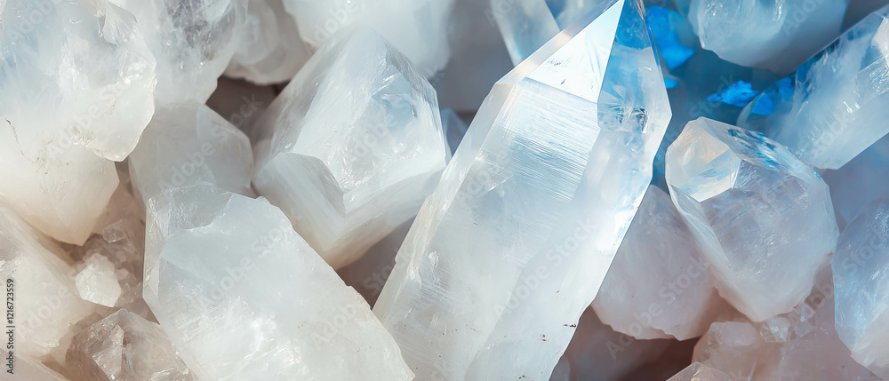 Poster quartz crystals showcase unique textures ideal for precise watchmaking