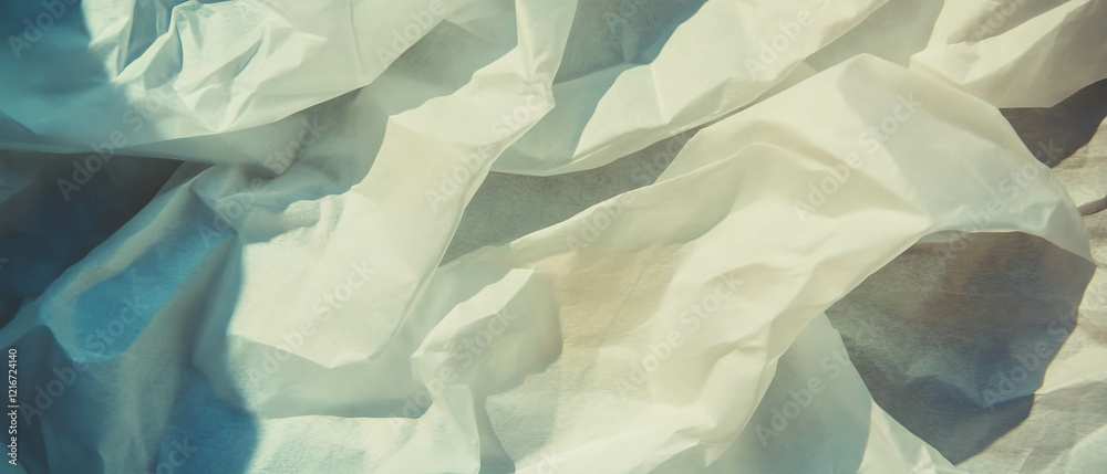 Aufkleber Exploring the delicate and translucent texture of rice paper under soft light