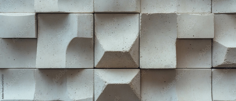 Poster elegant arrangement of textured stone tiles showcasing subtle gray tones and rounded edges
