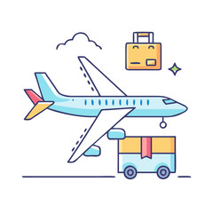 air freight icon, air freight vector illustration-simple illustration of air freight, perfect for air freight logos and icons