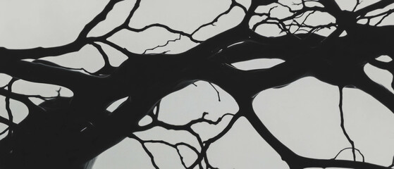 Intricate veined ink patterns with branching lines in varied thicknesses on a light background