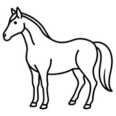 horse line art vector