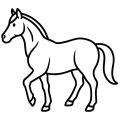 horse line art vector