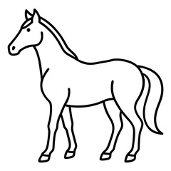 horse line art vector