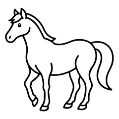 horse line art vector