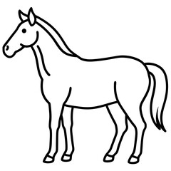 horse line art vector