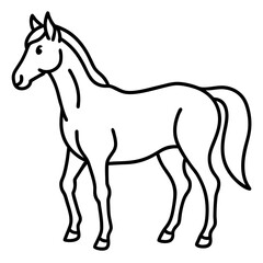 horse line art vector