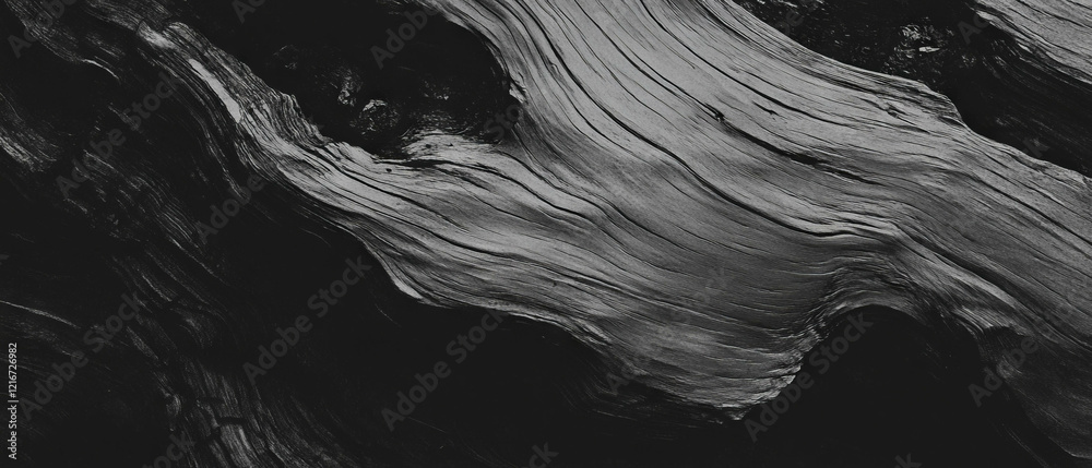 Poster wood texture created with dry brush technique showcasing varied pressure and lines