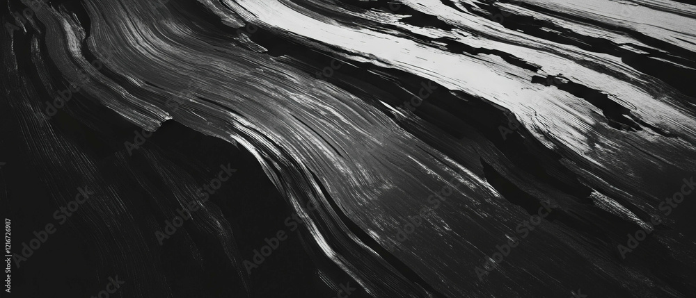 Poster Wood texture created using dry brush technique with varied pressure and textured lines