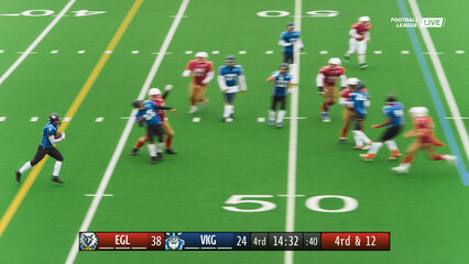National American Football Championship. Professional College League Match. Game Play Diagrams,...