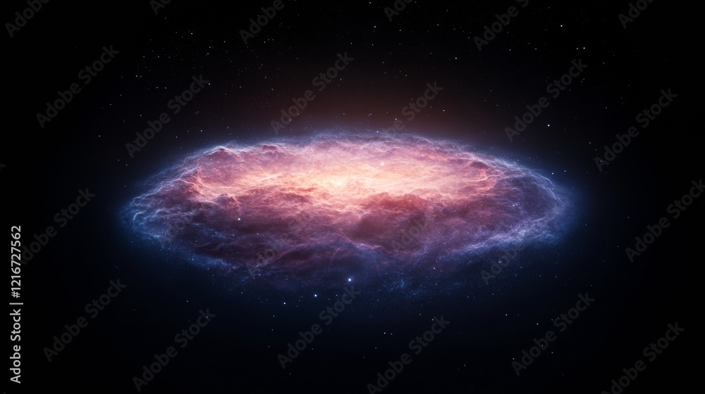 Aufkleber stellar aesthetic trend vivid nebula with cosmic texture - space exploration visuals for tech and di