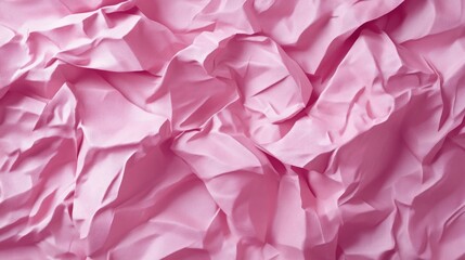 Fototapeta premium Pink crumpled fabric texture background (1)