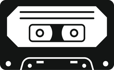 Classic black audio cassette tape evoking memories of vintage music players and mixtapes