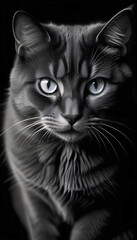 Cat Furry Adorable Cute Pet Portrait Poster Wallpaper