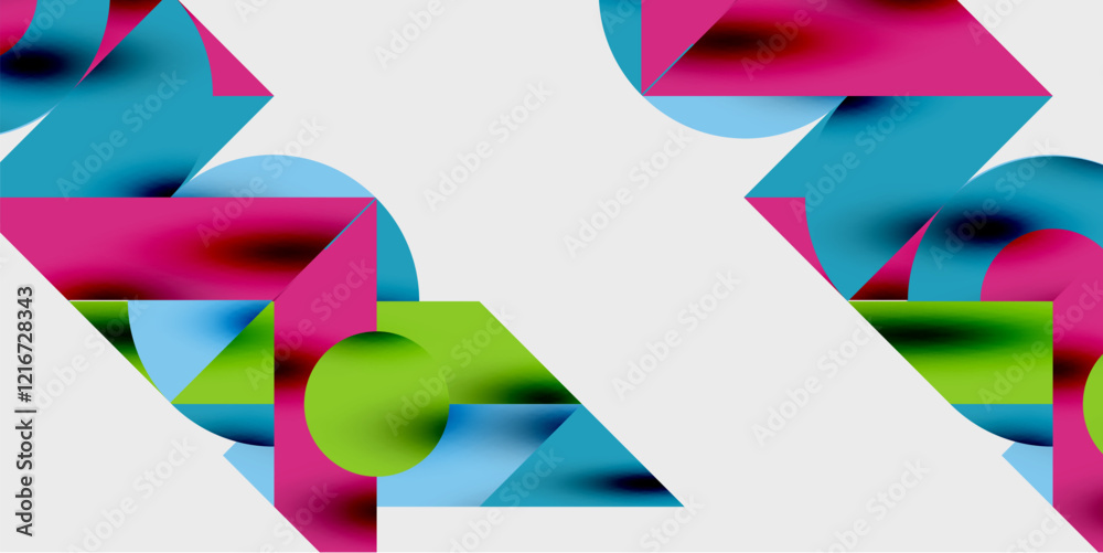 Poster Vibrant abstract background circles with smooth gradients, creating a dynamic and modern design. Ideal for creative, tech, or contemporary-themed projects