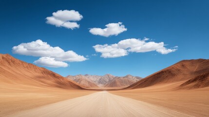 Fototapeta premium Sustainable Eco-Trails in Arid Landscapes Off-Grid Solar Power for Remote Adventure Tourism and Climate-Smart Innovations in Environmental Travel Industry