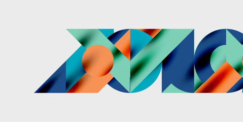 Detailed composition of circles, semicircles, and triangles with glossy effects and smooth gradients. A sleek and modern vector design for creative and tech-inspired projects