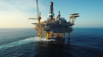 Oil rig in the ocean