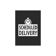 scheduled delivery icon, scheduled delivery vector illustration-simple illustration of scheduled delivery, perfect for scheduled delivery logos and icons