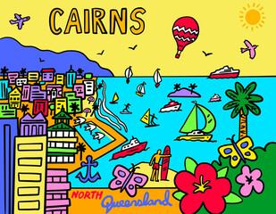 Cairns, Queensland, Australia, Drawing.