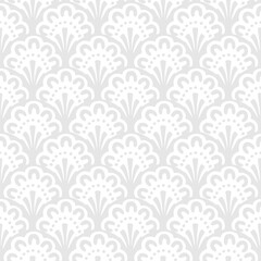 Vector seamless hand drawn pattern, fish scale print. Beautiful asian style design for textile, wallpaper, wrapping paper. © Anna