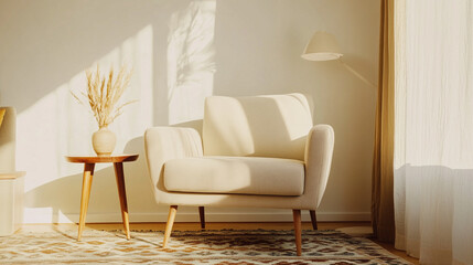 Luxurious Swivel Accent Chair in Modern Interior