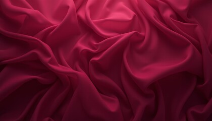 Obraz premium Deep red chiffon fabric with dramatic flowing folds.