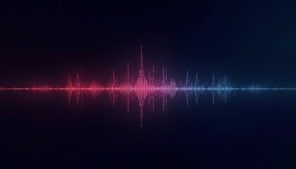 Abstract Soundwave: Pink and Blue Digital Art