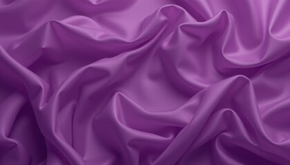 Obraz premium Deep violet satin fabric with dramatic flowing folds.