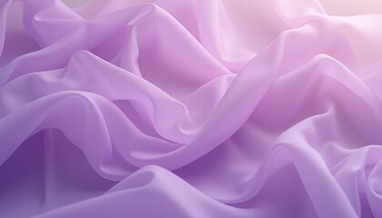 Obraz premium Lavender chiffon fabric with soft glowing folds.