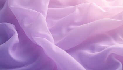 Obraz premium Lavender chiffon fabric with soft glowing folds.