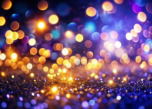 Abstract Bokeh Lights ZMA Design, Festive Sparkling Background