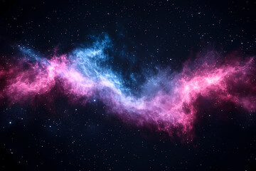 Obraz premium A glowing aurora with radiant digital waves lighting up a neon sky, symbolizing wonder