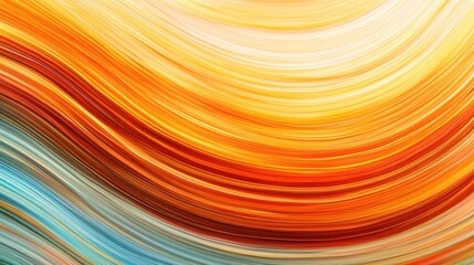 Fototapeta premium Abstract wavy background with vibrant orange, yellow, and blue hues.