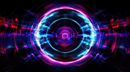 Abstract Neon Circles with Energy
